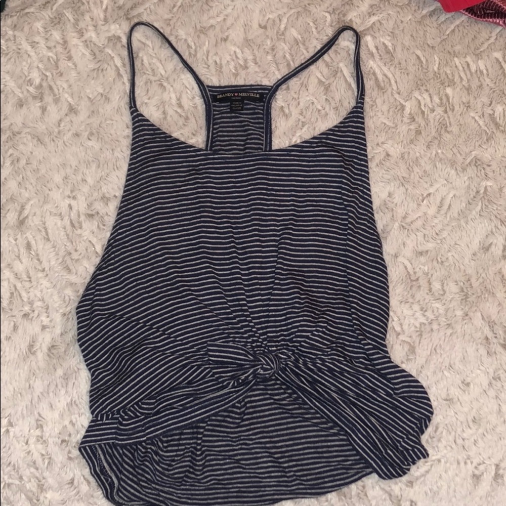 Black and white striped Brandy Melville tank